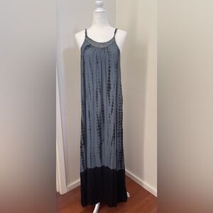 RAVIYA Elegant Gray Tie-Dye Dress SEE VIDEO